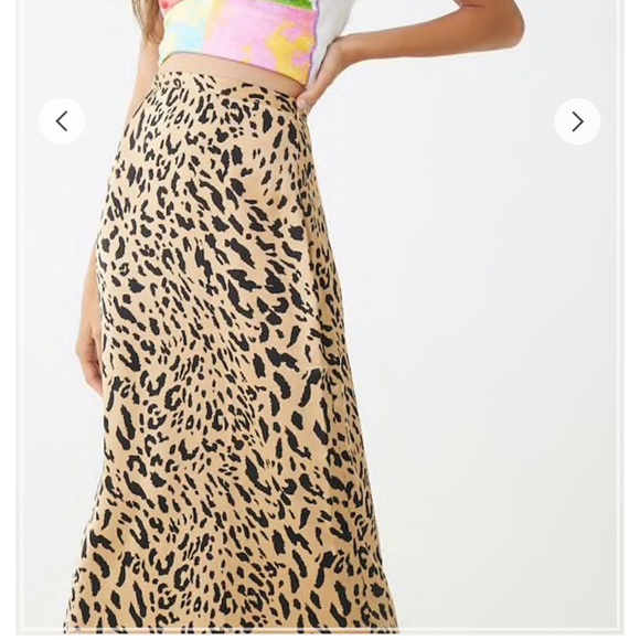 cheetah print skirt satin